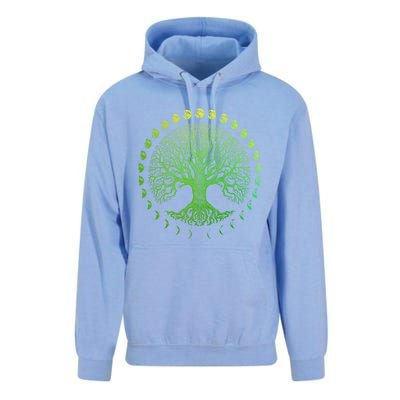 Tree Of Life Phases Of The Moon Gift Funny Gift Earth Day Gift Unisex Surf Hoodie