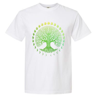 Tree Of Life Phases Of The Moon Gift Funny Gift Earth Day Gift Garment-Dyed Heavyweight T-Shirt