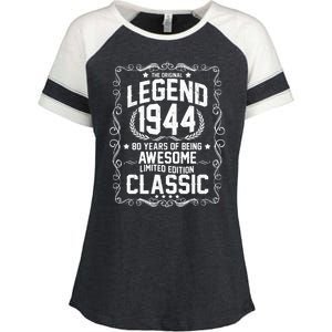 The Original Legend 1944 80th Birthday Enza Ladies Jersey Colorblock Tee