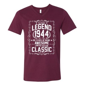 The Original Legend 1944 80th Birthday V-Neck T-Shirt