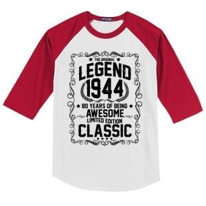 The Original Legend 1944 80th Birthday Kids Colorblock Raglan Jersey