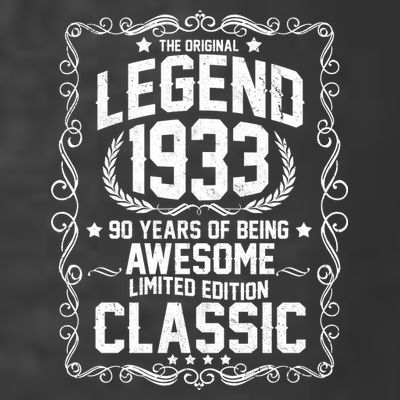 The Original Legend 1933 90th Birthday T-Shirt