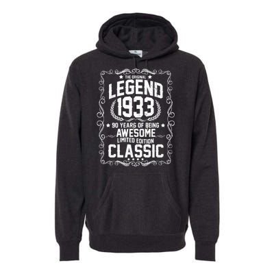 The Original Legend 1933 90th Birthday Premium Hoodie