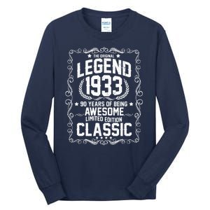 The Original Legend 1933 90th Birthday Tall Long Sleeve T-Shirt