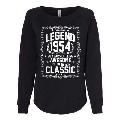 The Original Legend 1954 70th Birthday Womens California Wash Sweatshirt