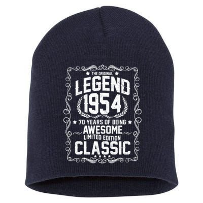 The Original Legend 1954 70th Birthday Short Acrylic Beanie