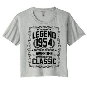 The Original Legend 1954 70th Birthday Women's Crop Top Tee