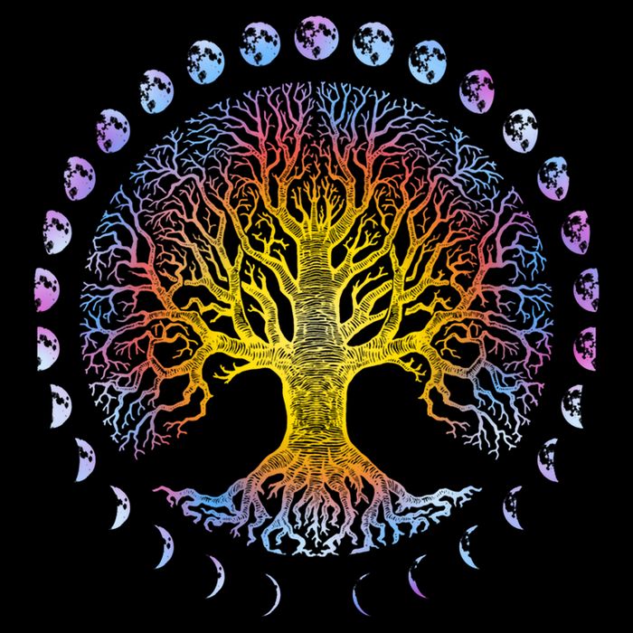 Tree Of Life Phases Of The Moon Gift Cute Gift Winter Tree Gift Impact Tech Backpack