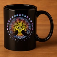 Tree Of Life Phases Of The Moon Gift Cute Gift Winter Tree Gift 11oz C Handle Ceramic Mug