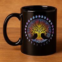 Tree Of Life Phases Of The Moon Gift Cute Gift Winter Tree Gift 11oz C Handle Ceramic Mug