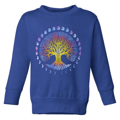 Tree Of Life Phases Of The Moon Gift Cute Gift Winter Tree Gift Toddler Sweatshirt