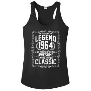 The Original Legend 1964 60th Birthday Ladies PosiCharge Competitor Racerback Tank