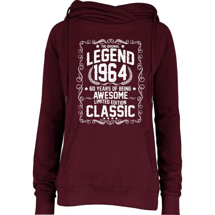 The Original Legend 1964 60th Birthday Womens Funnel Neck Pullover Hood