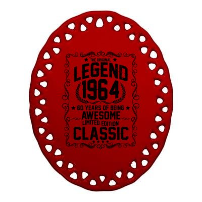 The Original Legend 1964 60th Birthday Ceramic Oval Ornament