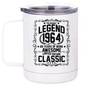 The Original Legend 1964 60th Birthday 12 oz Stainless Steel Tumbler Cup