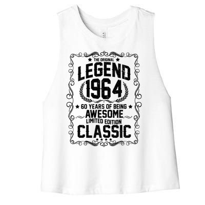 The Original Legend 1964 60th Birthday Women's Racerback Cropped Tank