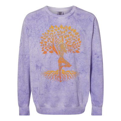 Tree Of Life Yoga Chakra Haka Colorblast Crewneck Sweatshirt