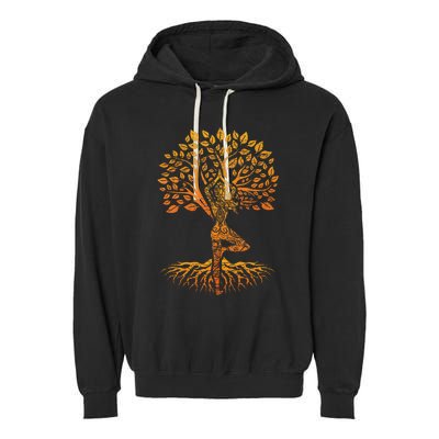 Tree Of Life Yoga Chakra Haka Garment-Dyed Fleece Hoodie