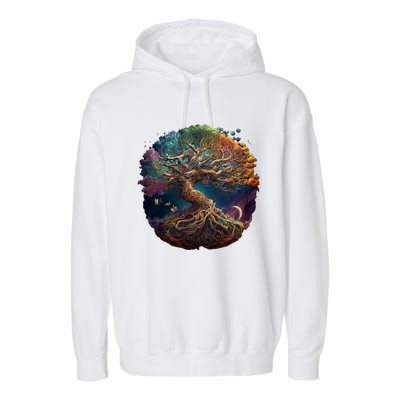 Tree Of Life Gift The Tree Of Life Meditation Garment-Dyed Fleece Hoodie