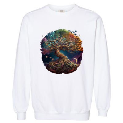 Tree Of Life Gift The Tree Of Life Meditation Garment-Dyed Sweatshirt