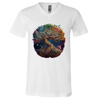 Tree Of Life Gift The Tree Of Life Meditation V-Neck T-Shirt