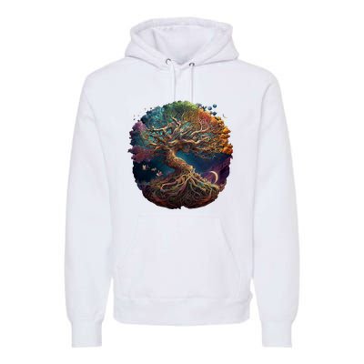 Tree Of Life Gift The Tree Of Life Meditation Premium Hoodie