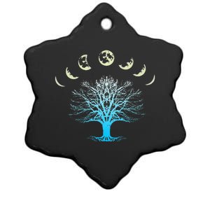 Tree Of Life Spiritual Moonphases For Yoga Ceramic Star Ornament