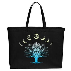 Tree Of Life Spiritual Moonphases For Yoga Cotton Canvas Jumbo Tote