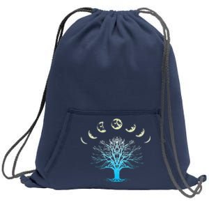 Tree Of Life Spiritual Moonphases For Yoga Sweatshirt Cinch Pack Bag