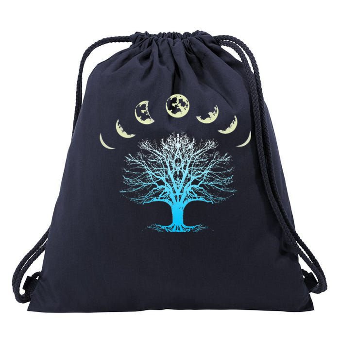 Tree Of Life Spiritual Moonphases For Yoga Drawstring Bag