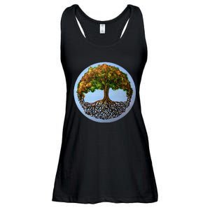 Tree Of Life Painting Ladies Essential Flowy Tank