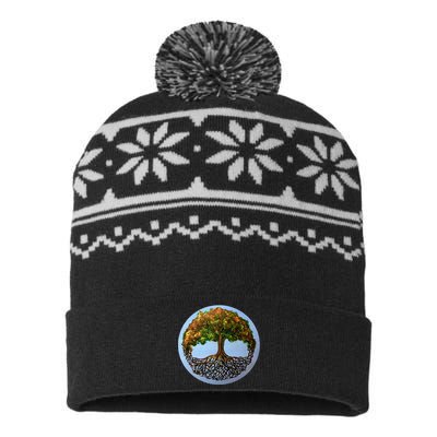 Tree Of Life Painting USA-Made Snowflake Beanie