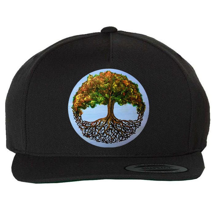 Tree Of Life Painting Wool Snapback Cap