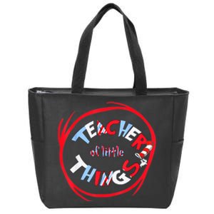 Teacher Of Little Things Gift For Teacher Cat In Hat Zip Tote Bag