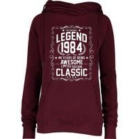 The Original Legend 1984 40th Birthday Womens Funnel Neck Pullover Hood