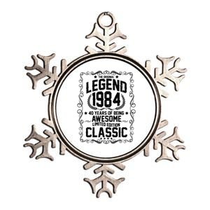 The Original Legend 1984 40th Birthday Metallic Star Ornament