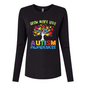 Tree Of Love Puzzle Pieces Cute Autism Awareness Womens Cotton Relaxed Long Sleeve T-Shirt