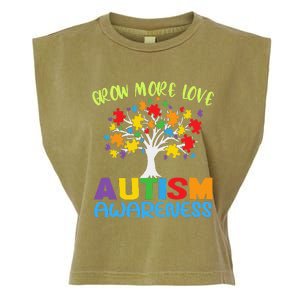 Tree Of Love Puzzle Pieces Cute Autism Awareness Garment-Dyed Women's Muscle Tee