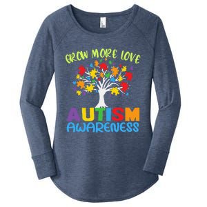 Tree Of Love Puzzle Pieces Cute Autism Awareness Women's Perfect Tri Tunic Long Sleeve Shirt