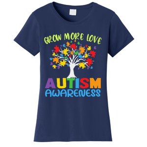 Tree Of Love Puzzle Pieces Cute Autism Awareness Women's T-Shirt