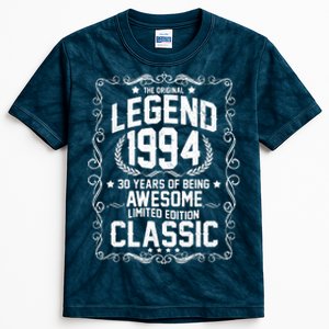 The Original Legend 1994 30th Birthday Kids Tie-Dye T-Shirt