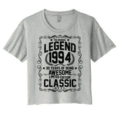 The Original Legend 1994 30th Birthday Women's Crop Top Tee