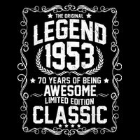 The Original Legend 1953 70th Birthday Tie-Dye T-Shirt