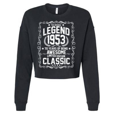 The Original Legend 1953 70th Birthday Cropped Pullover Crew