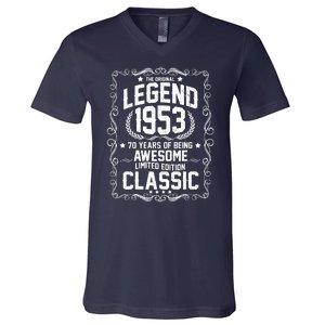 The Original Legend 1953 70th Birthday V-Neck T-Shirt