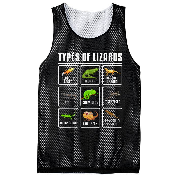 Types of Lizards Lizard Reptiles Mesh Reversible Basketball Jersey Tank