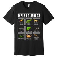 Types of Lizards Lizard Reptiles Premium T-Shirt