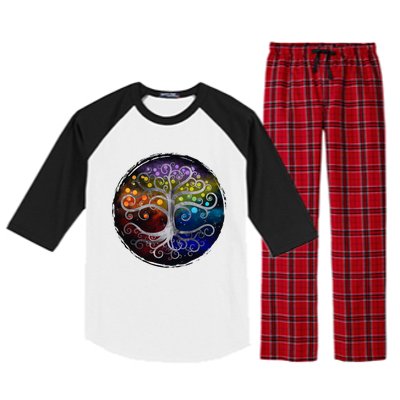 Tree Of Life Silver Swirl Raglan Sleeve Pajama Set