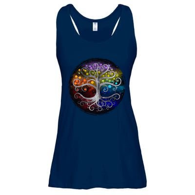 Tree Of Life Silver Swirl Ladies Essential Flowy Tank