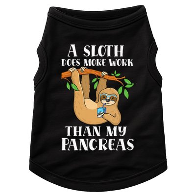 Type Onederful Lazy Cute Sloth Type 1 Diabetes Awareness Doggie Tank